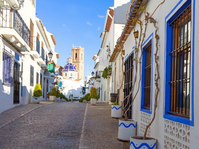 Calle del casco antiguo de Altea